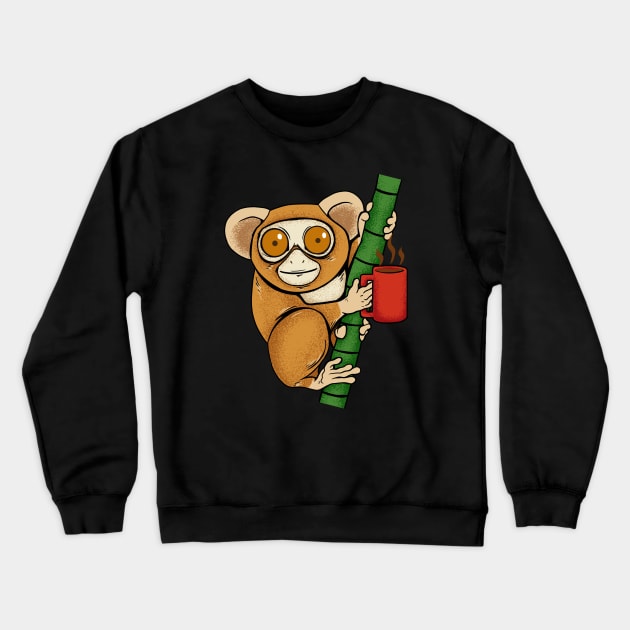 tarsier coffee Crewneck Sweatshirt by opoyostudio